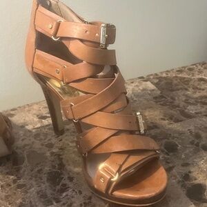 Michael Kors high heel with gold buckles